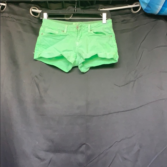 green jean shorts - Picture 1 of 3